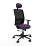 PIQUERAS Y CRESPO Silla de oficina Zulema con mecanismo Sincro/Traslack, Morado y Negro