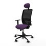 PIQUERAS Y CRESPO Silla de oficina Zulema con mecanismo Sincro/Traslack, Morado y Negro