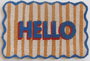 DKD Home Decor Felpudo de Fibra Coco Hello & Ciao Multicolor