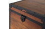 Giner y Colomer Baúl de Madera de Mango con Remates de Hierro Negro Estilo Vintage 39x45x45 cm