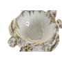 DKD Home Decor Centro de Mesa de Cerámica Blanco y Azul 28x25x13 cm