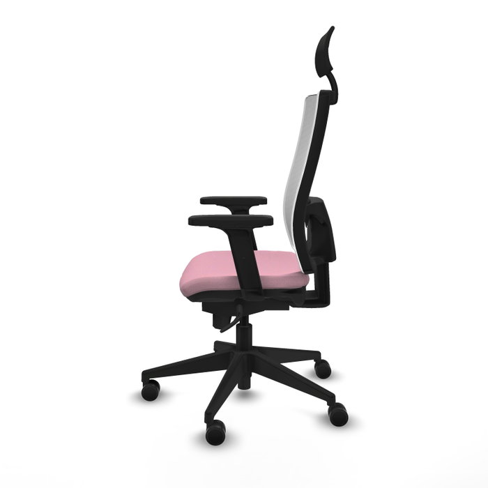 PIQUERAS Y CRESPO Silla de oficina Horna Rosa y Blanco con Mecanismo Sincro PIQUERAS Y CRESPO Silla de oficina Horna Rosa y Blanco con Mecanismo Sincro
