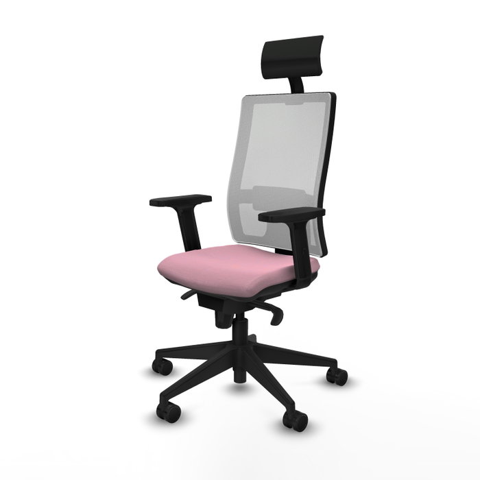 PIQUERAS Y CRESPO Silla de oficina Horna Rosa y Blanco con Mecanismo Sincro PIQUERAS Y CRESPO Silla de oficina Horna Rosa y Blanco con Mecanismo Sincro