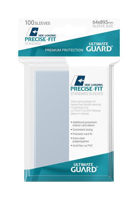 Ultimate Guard Precise-Fit Sleeves Standard Size (100) - Side-Loading Ultimate Guard Precise-Fit Sleeves Standard Size (100) - Side-Loading