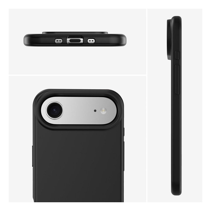 4smarts Cupertino Funda Silicona para Apple iPhone 17 Air 6.6" Negro Compatible MagSafe