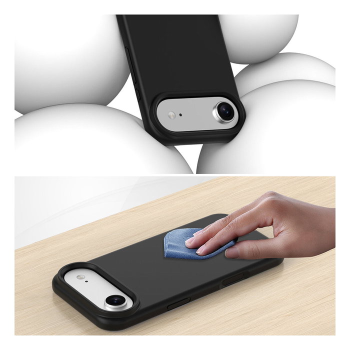 4smarts Cupertino Funda Silicona para Apple iPhone 17 Air 6.6" Negro Compatible MagSafe