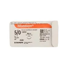 B. Braun Sutura Monosyn Undyed 5/0 70cm DS12 RCP 12UDS
