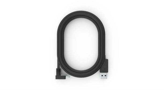 Huddly Cable USB 3, Tipo C a A Angulado de 5 m, Alimentación y Datos