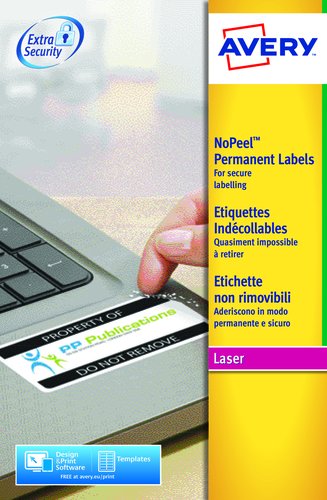 Avery Etiquetas Adhesivas Resistentes Poliéster Blanco 45,7x25,4 mm para Láser, Resistentes a Químicos, Agua y Temperaturas Extremas Avery Etiquetas Adhesivas Resistentes Poliéster Blanco 45,7x25,4 mm para Láser, Resistentes a Químicos, Agua y Temperaturas Extremas