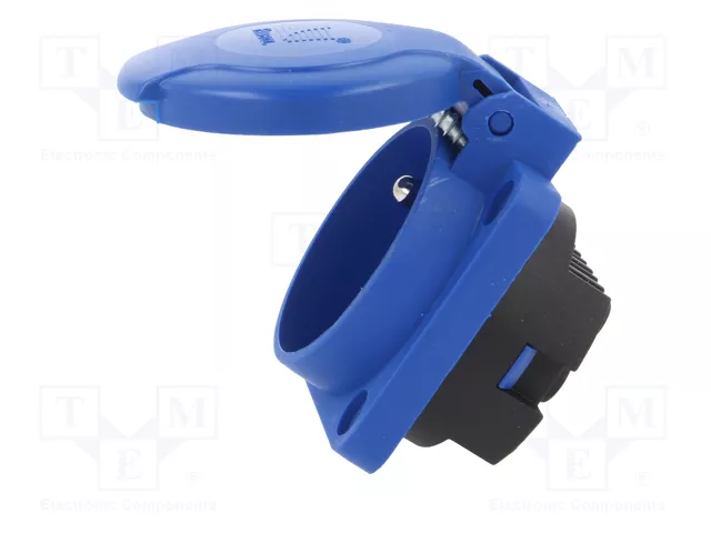 PAWBOL Tomacorriente de alimentación AC 2P+PE 16A 250VAC Azul
