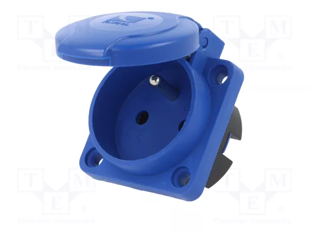 PAWBOL Tomacorriente de alimentación AC 2P+PE 16A 250VAC Azul