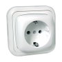 GILMA Base de enchufe Schuko TT empotrable blanca
