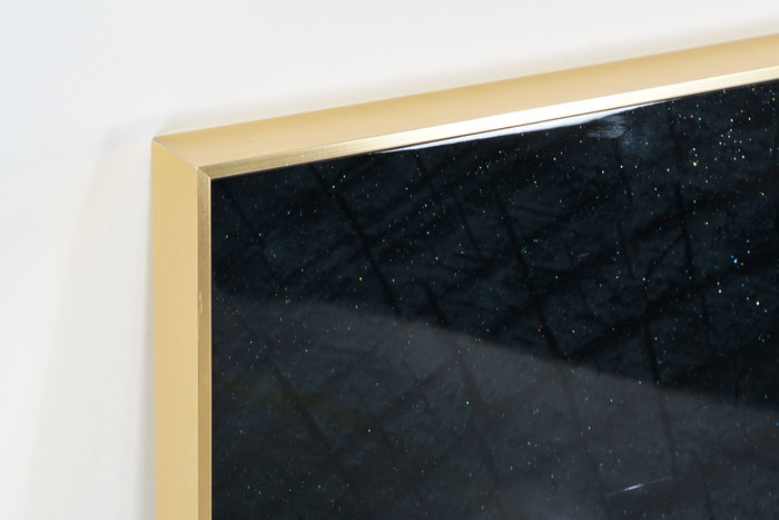 DKD Home Decor Cuadro Abstracto Aluminio y MDF 80x3,5x120 cm, Negro y Dorado