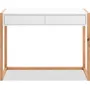 Denver Escritorio consola DENVER003993 Roble Artisan Blanco 2 cajones 100 x 35 x 75 cm