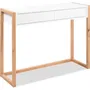 Denver Escritorio consola DENVER003993 Roble Artisan Blanco 2 cajones 100 x 35 x 75 cm