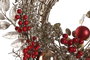 DKD Home Decor Corona de Polipropileno y Poliéster Rojo 50x10x50 cm
