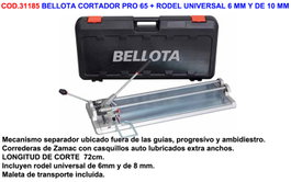 BELLOTA Cortador Pro 65 con Rodelas Universales 6 mm y 10 mm