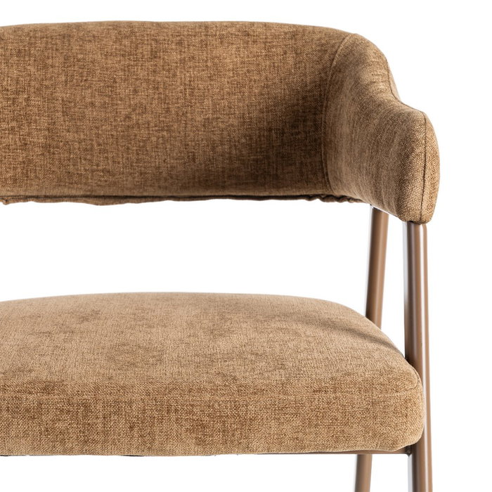 Silla Marrón Tejido-Metal Contract 56 X 60 X 81 cm (Set de 2)
