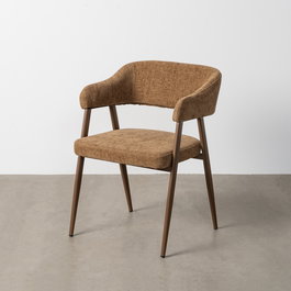 Silla Marrón Tejido-Metal Contract 56 X 60 X 81 cm (Set de 2)