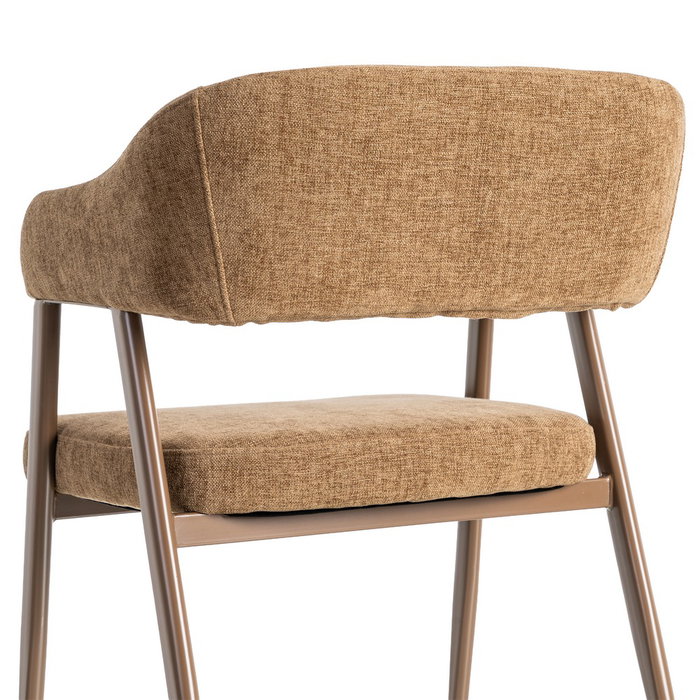 Silla Marrón Tejido-Metal Contract 56 X 60 X 81 cm (Set de 2)