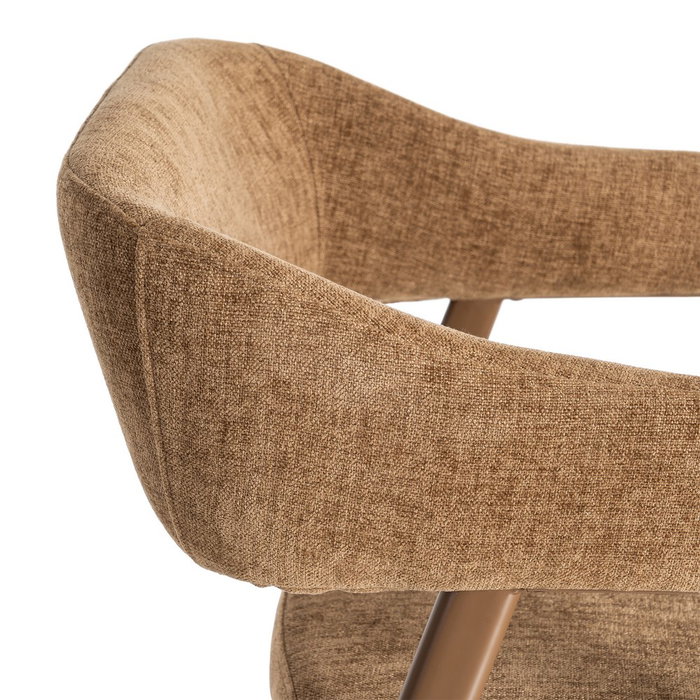 Silla Marrón Tejido-Metal Contract 56 X 60 X 81 cm (Set de 2)