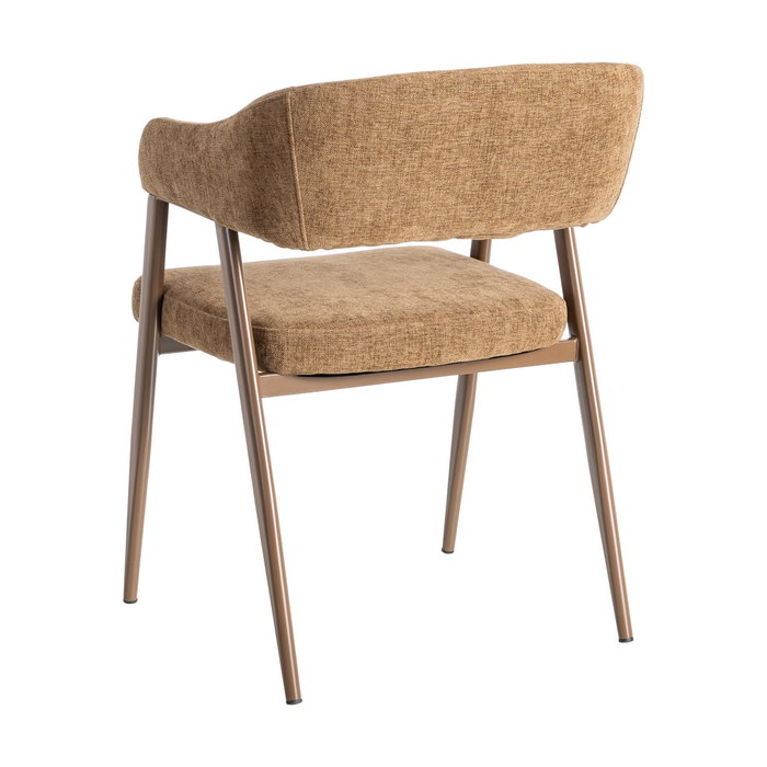 Silla Marrón Tejido-Metal Contract 56 X 60 X 81 cm (Set de 2)
