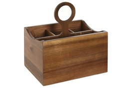 DKD Home Decor Cubertero Basicos Natural Acacia