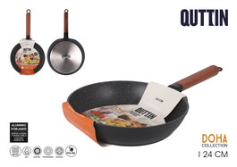 Quttin Sarten 24 cm Aluminio Forjado Full Doha (6 Unidades)