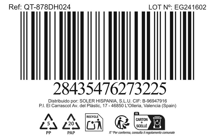 Quttin Sarten 24 cm Aluminio Forjado Full Doha (6 Unidades)