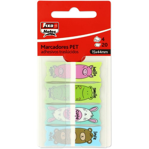 FIXO Banderitas Adhesivas Notas Popup Traslúcidas 15x44mm Set de 24 FIXO Banderitas Adhesivas Notas Popup Traslúcidas 15x44mm Set de 24