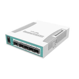 MikroTik CRS106-1C-5S Switch de Red con 5 SFP y PoE Blanco