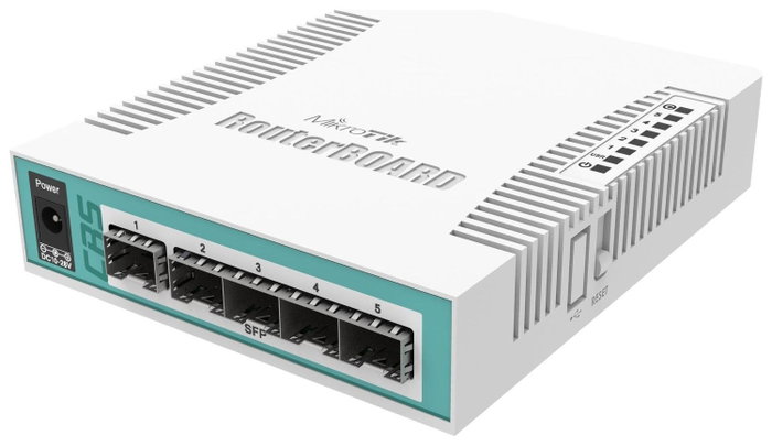 MikroTik CRS106-1C-5S Switch de escritorio con 5 puertos Gigabit y 5 ranuras SFP Blanco