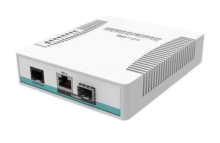 MikroTik CRS106-1C-5S Switch 5 x SFP, 400 MHz, 128 MB RAM, PoE In, Blanco