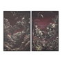 DKD Home Decor Set de 2 Cuadros de Lienzo Selva Dorado 83x4x123 cm