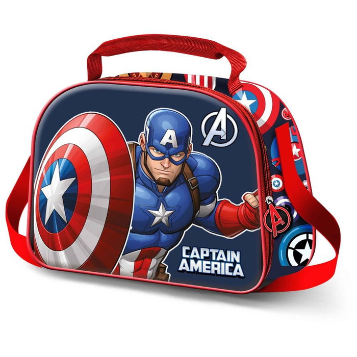 Karactermania Bolsa Portamerienda 3D Capitán América Patriot Multicolor