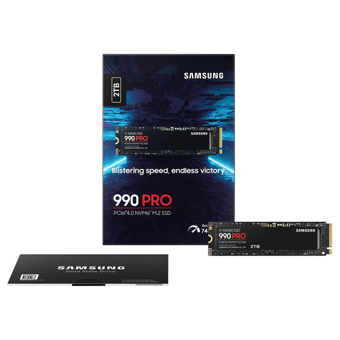 Samsung 990 PRO SSD M.2 2TB PCIe 4.0 NVMe - 7450 MB/s Lectura, 6900 MB/s Escritura, V-NAND MLC