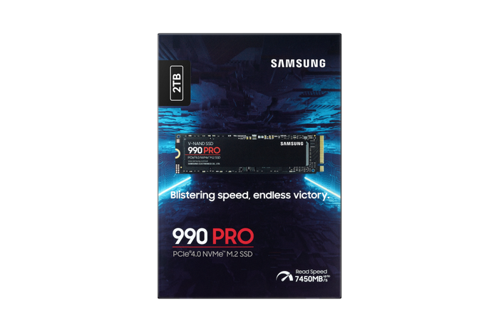 Samsung 990 PRO SSD Interno M.2 PCIe 4.0 NVMe 2 TB con Disipador, 7450/6900 MB/s, V-NAND MLC, para PC y Consolas (PS5)