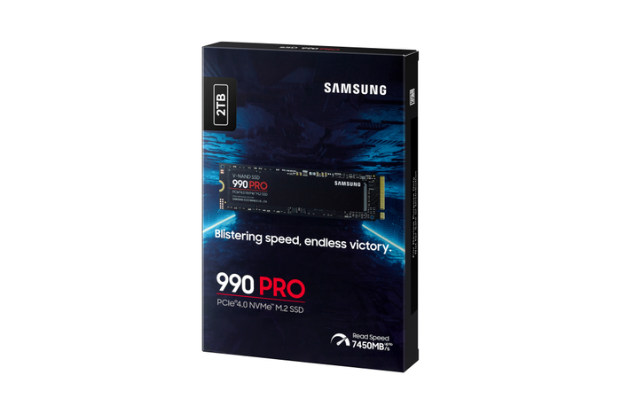 Samsung 990 PRO SSD Interno M.2 PCIe 4.0 NVMe 2 TB con Disipador, 7450/6900 MB/s, V-NAND MLC, para PC y Consolas (PS5)