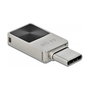 DeLOCK Mini USB-C 64GB Lápiz de Memoria, USB 3.2 Gen 1 (5Gbps), 90 MB/s, Carcasa Metal, Plata