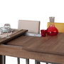 Hanah Home Mesa de Comedor Extensible Roble Oscuro 150x78x80 cm (Extendida 170x78x80 cm)