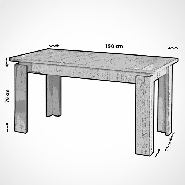 Hanah Home Mesa de Comedor Extensible Roble Oscuro 150x78x80 cm (Extendida 170x78x80 cm) Hanah Home Mesa de Comedor Extensible Roble Oscuro 150x78x80 cm (Extendida 170x78x80 cm)