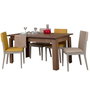 Hanah Home Mesa de Comedor Extensible Roble Oscuro 150x78x80 cm (Extendida 170x78x80 cm)