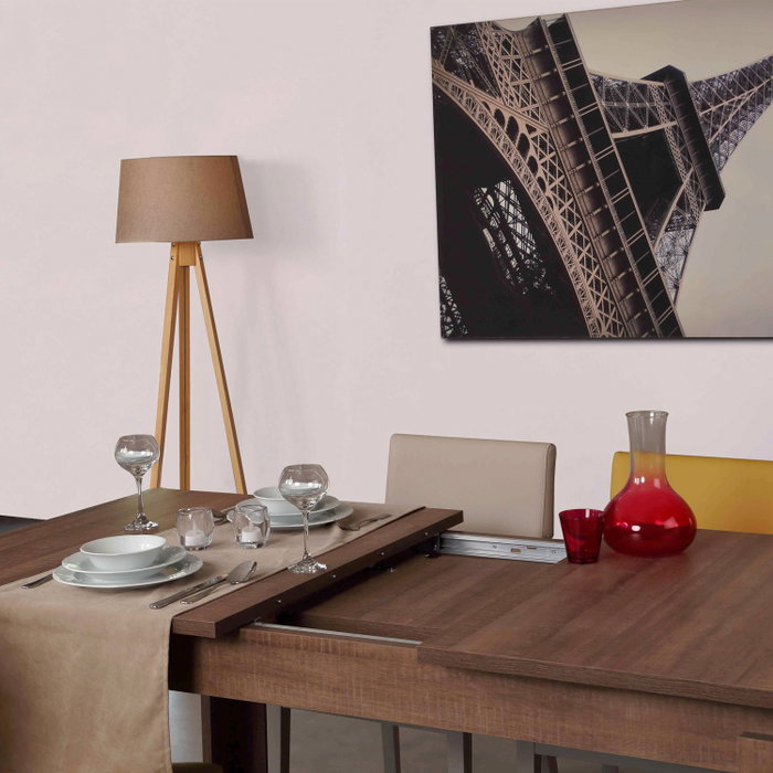 Hanah Home Mesa de Comedor Extensible Roble Oscuro 150x78x80 cm (Extendida 170x78x80 cm) Hanah Home Mesa de Comedor Extensible Roble Oscuro 150x78x80 cm (Extendida 170x78x80 cm)