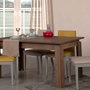 Hanah Home Mesa de Comedor Extensible Roble Oscuro 150x78x80 cm (Extendida 170x78x80 cm)