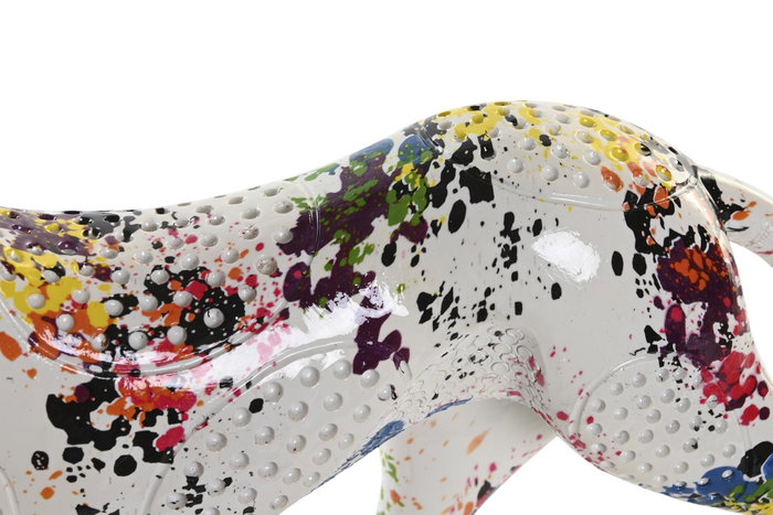 DKD Home Decor Figura de Resina Leopardo Multicolor