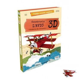 Puzle 3D Y Libro Sassi Manolito Books Construeix L´Avio 3D - Catalan 34 Piezas (+6 Años)