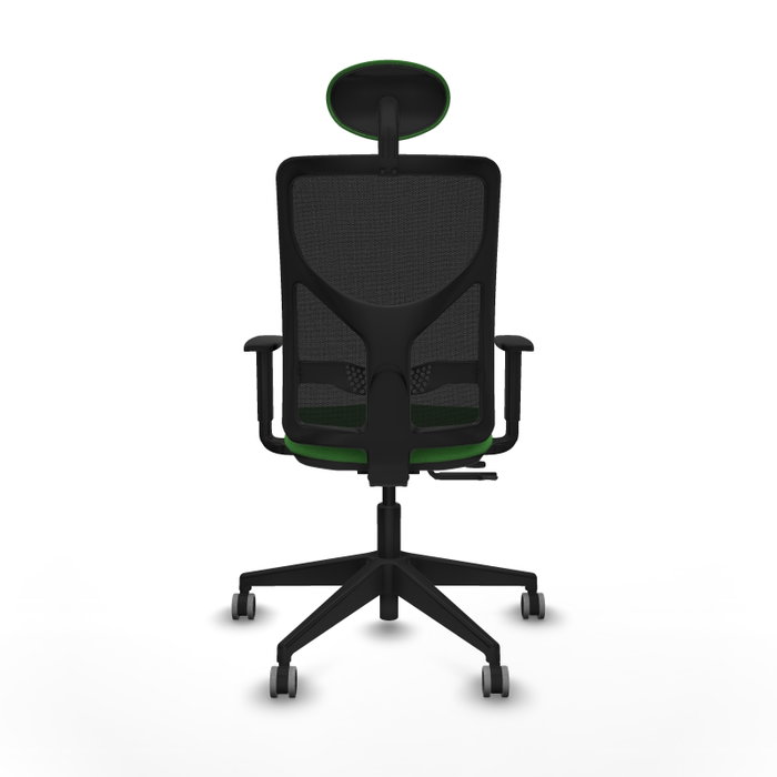 PIQUERAS Y CRESPO Silla de oficina Motilla con mecanismo Sincro/Traslack Verde y Negro
