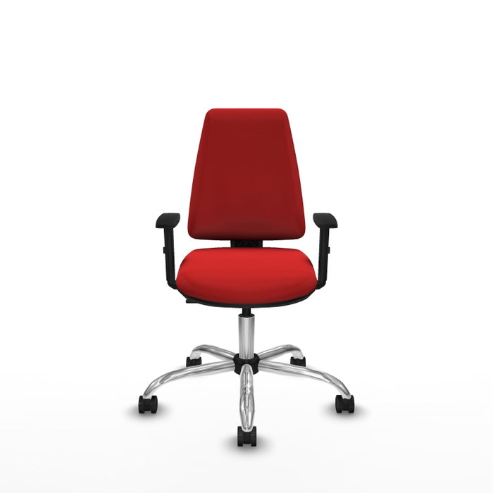 PIQUERAS Y CRESPO Silla de oficina Elche Rojo con Brazos 1D