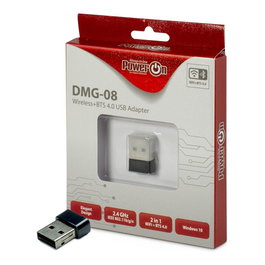 Inter-Tech Adaptador USB Wi-Fi 4 DMG-08 WiFi+BTS 150Mbps