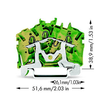 WAGO 2002-6307 Regleta 5,2 mm